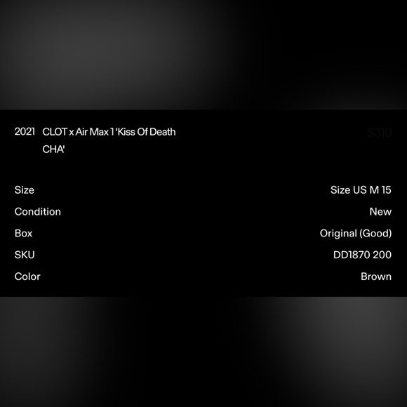 CLOT x Air Max 1 KISS OF DEATH cha DD1870 200 - Picture 15 of 15